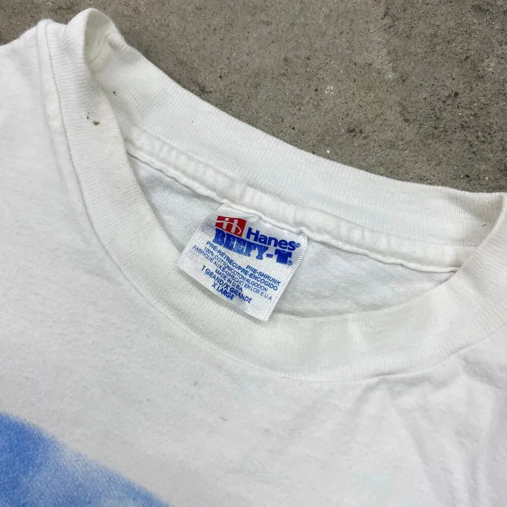 Vintage 90s Ed Debevic's Diner Motorcycles Biker Hanes Beefy T Shirt Chicago XL